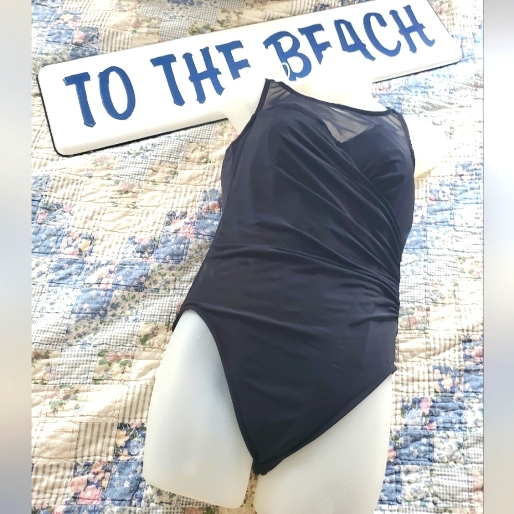 Vintage Black with mesh bathing suit